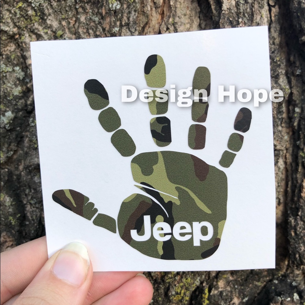 Jeep wave mini decal 3.5”